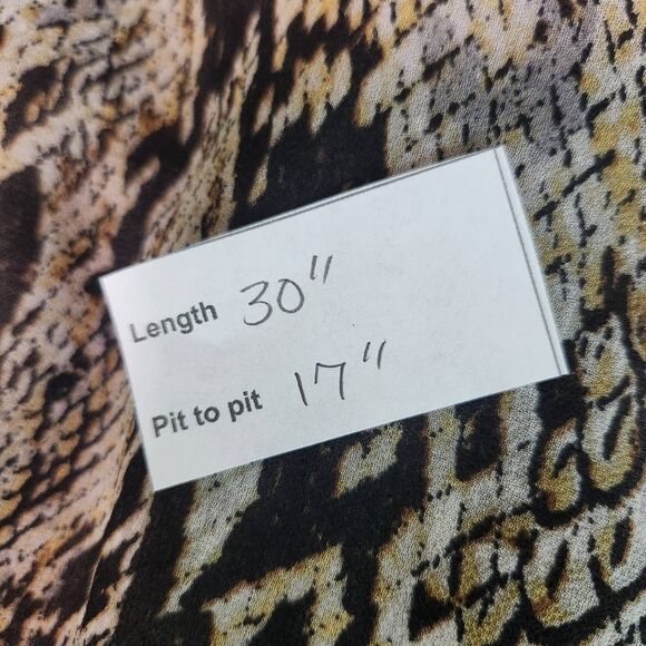 By Together Snakeskin Print Mini Slip Dress Size Small Black and Tan Print Dress - Picture 8 of 8